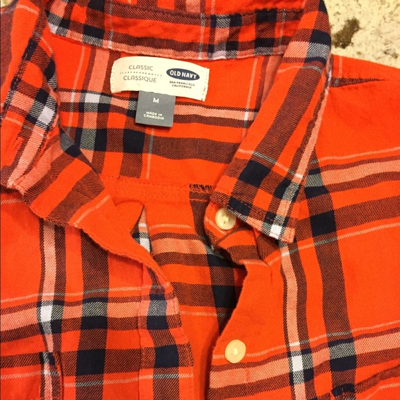 Old Navy M Flannel Button Up Shirt 